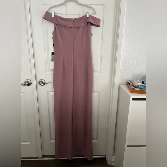 Adrianna Papell off the shoulder ruched maxi gown NWT - Picture 2 of 10